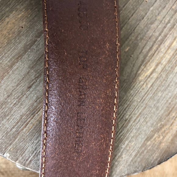 PGA Top Grain Leather Belt with Intricate Cutout Holes Design SZ 44 - Picture 8 of 8